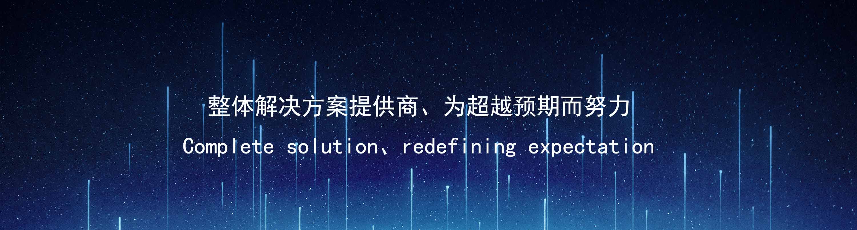 整体解决方案提供商   为超越预期而努力